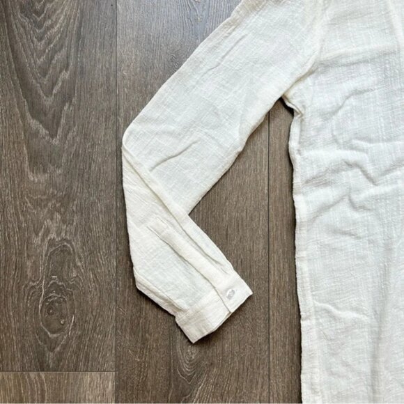 FREE PEOPLE One Teaspoon Women's Button Down Shirt Gauze Poplin Cotton White XS - Picture 8 of 16
